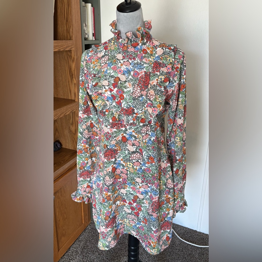 Top Shop Floral Ruffle Dress Size 8